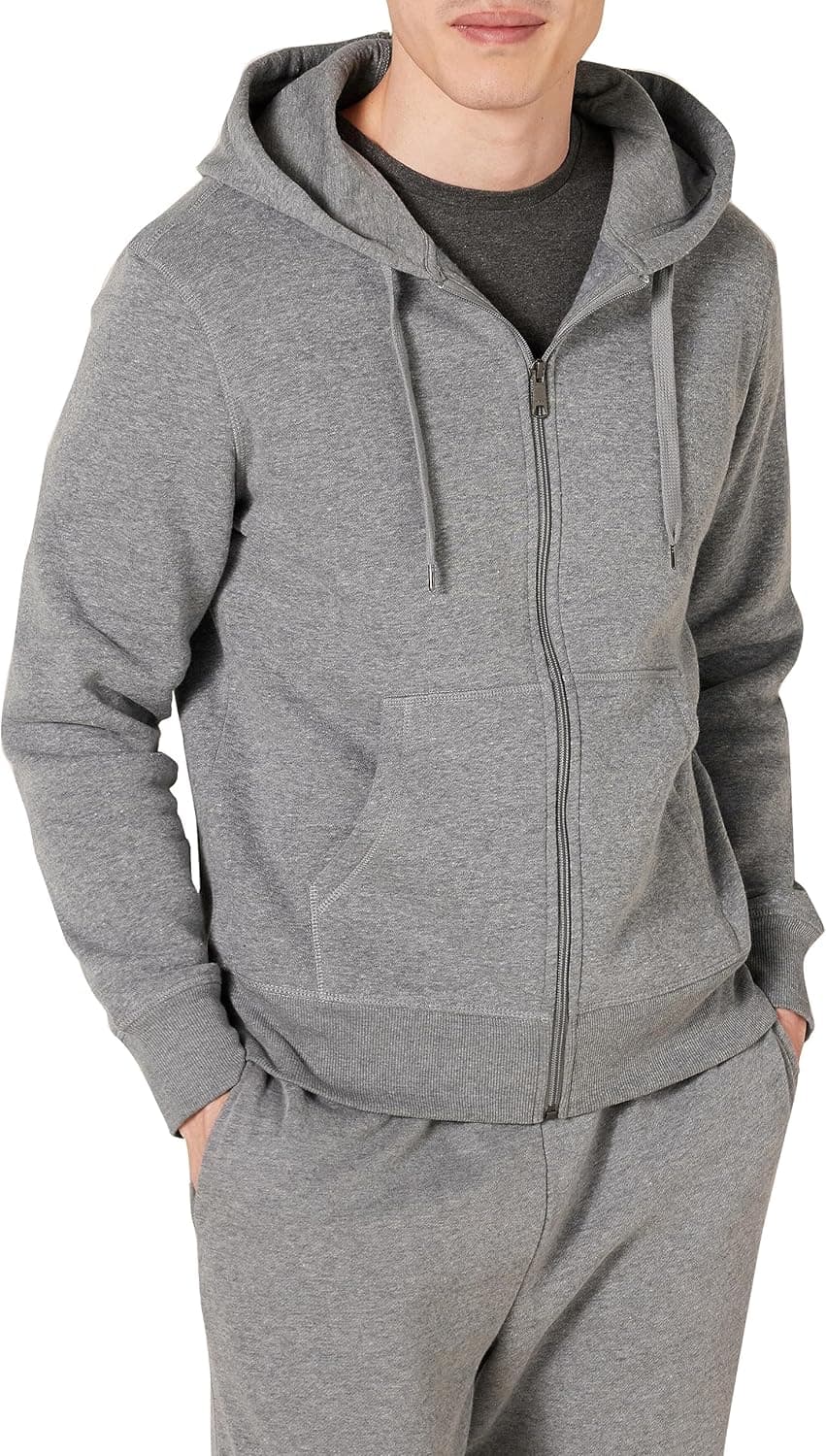 Amazon Essentials Casaco de pelúcia com fecho de correr completo para homem