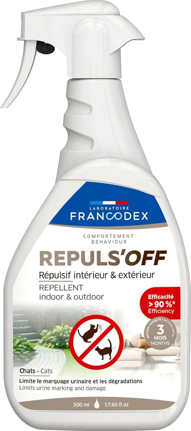 Francodex Repulsoff interior e exterior para gato, spray 500 ml