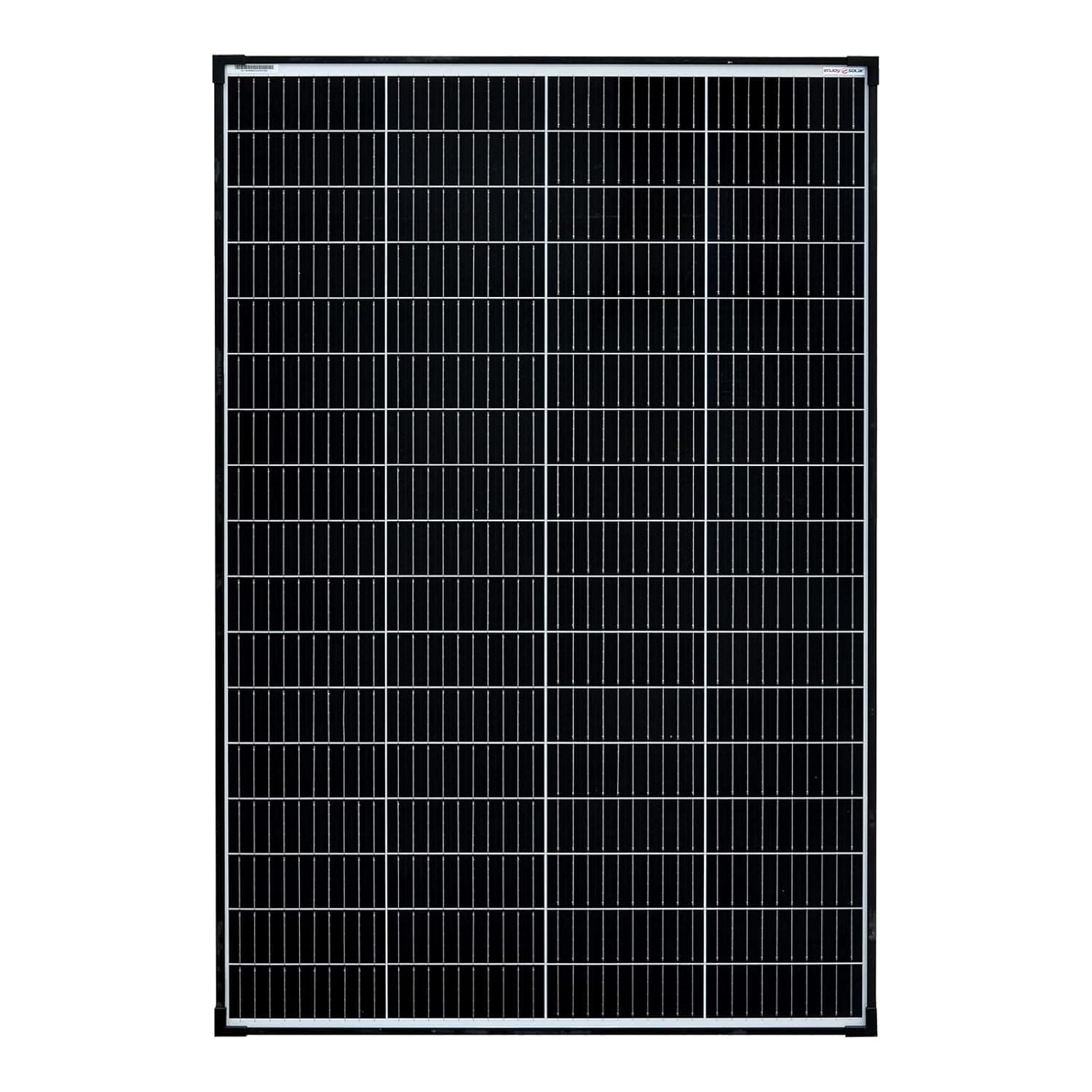 enjoy solar Painel solar monocristalino de 180 W 12 V, 182 mm células solares 10 barras coletoras painel solar ideal para autocaravana, sistema de varanda, casa de jardim, barco