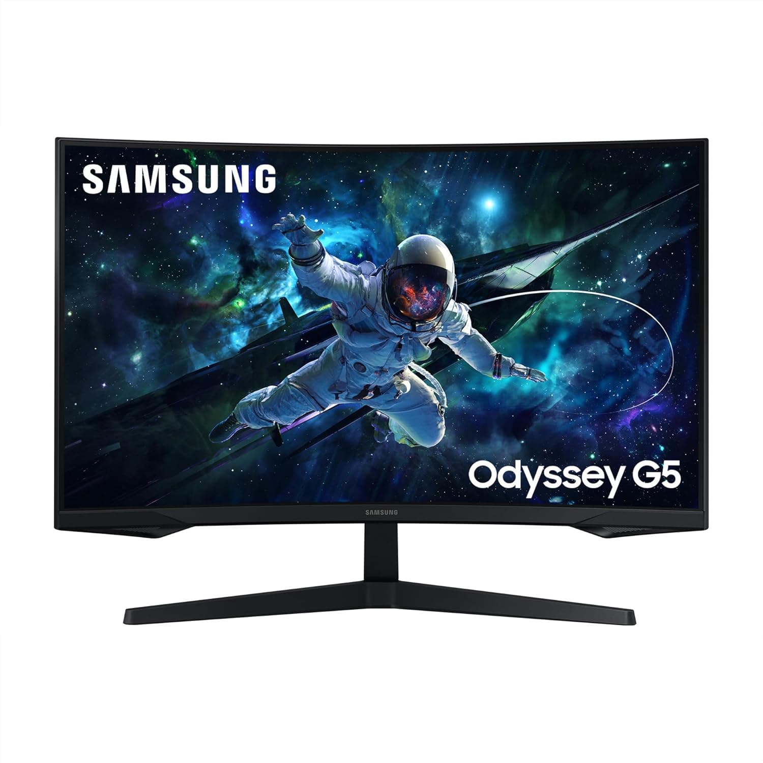 Samsung Odyssey G55C Curved Gaming Monitor de 32", QHD, 2560x1440, 165Hz, 1 ms(G/G), 1000R, 16:9, 2500:1, AMD FreeSync, 300 CD/m², HDMI, HDR 10, preto, LS32CG. 552 BR