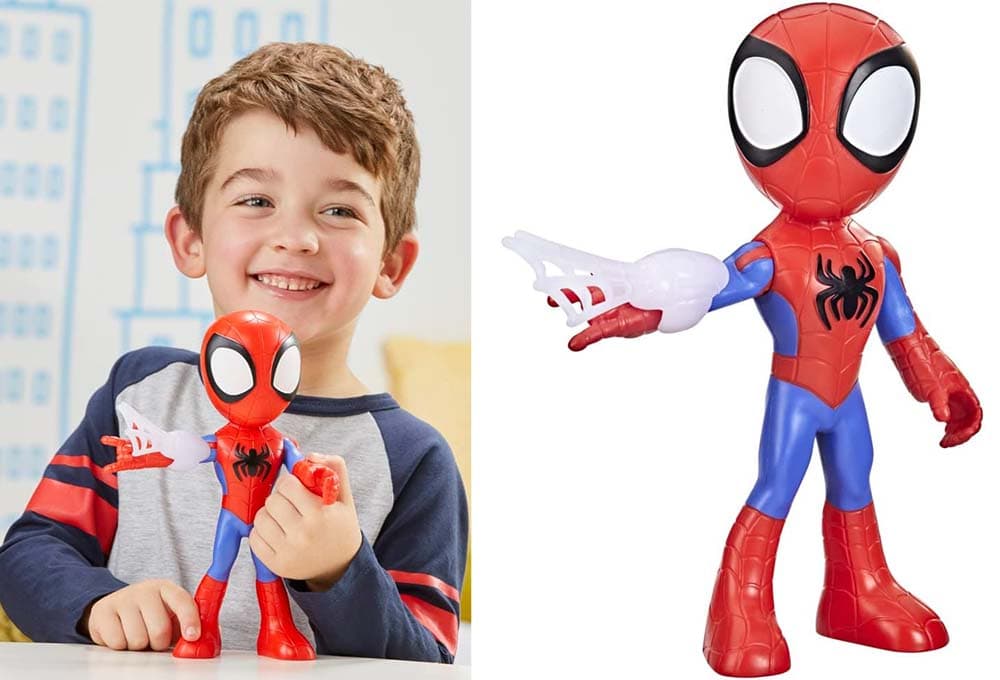 SPIDEY AND HIS AMAZING FRIENDS Marvel figura gigante de Spidey de 22,5 cm - brinquedo para crianças a partir de 3 anos