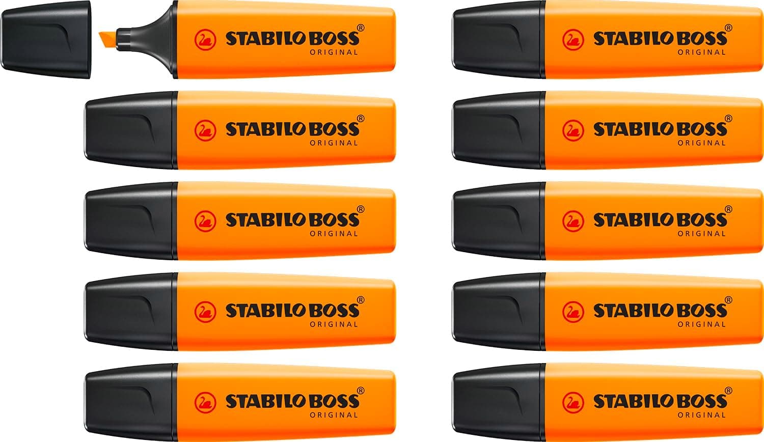 STABILO Marcador fluorescente BOSS original - caixa com 10 unidades cor laranja