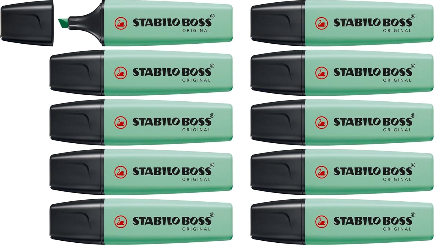 Stabilo, Marcador STABILO BOSS ORIGINAL pastel - caixa com 10 unidades - cor pitada de menta
