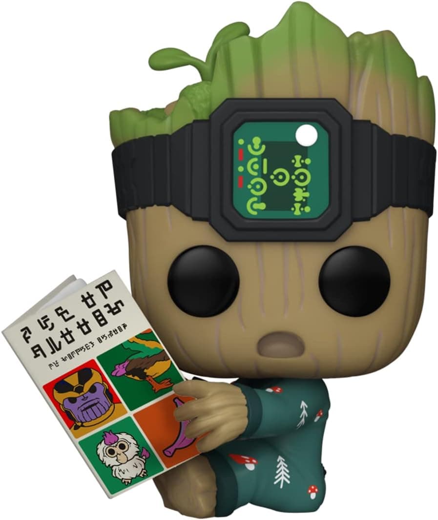 Funko Pop! Marvel: Guardians of The Galaxy - Groot PJs with Book - Groot Shorts - Figura de vinil colecionável - ideia de presente- Mercadoria oficial - Brinquedos para crianças e adultos - TV Fans