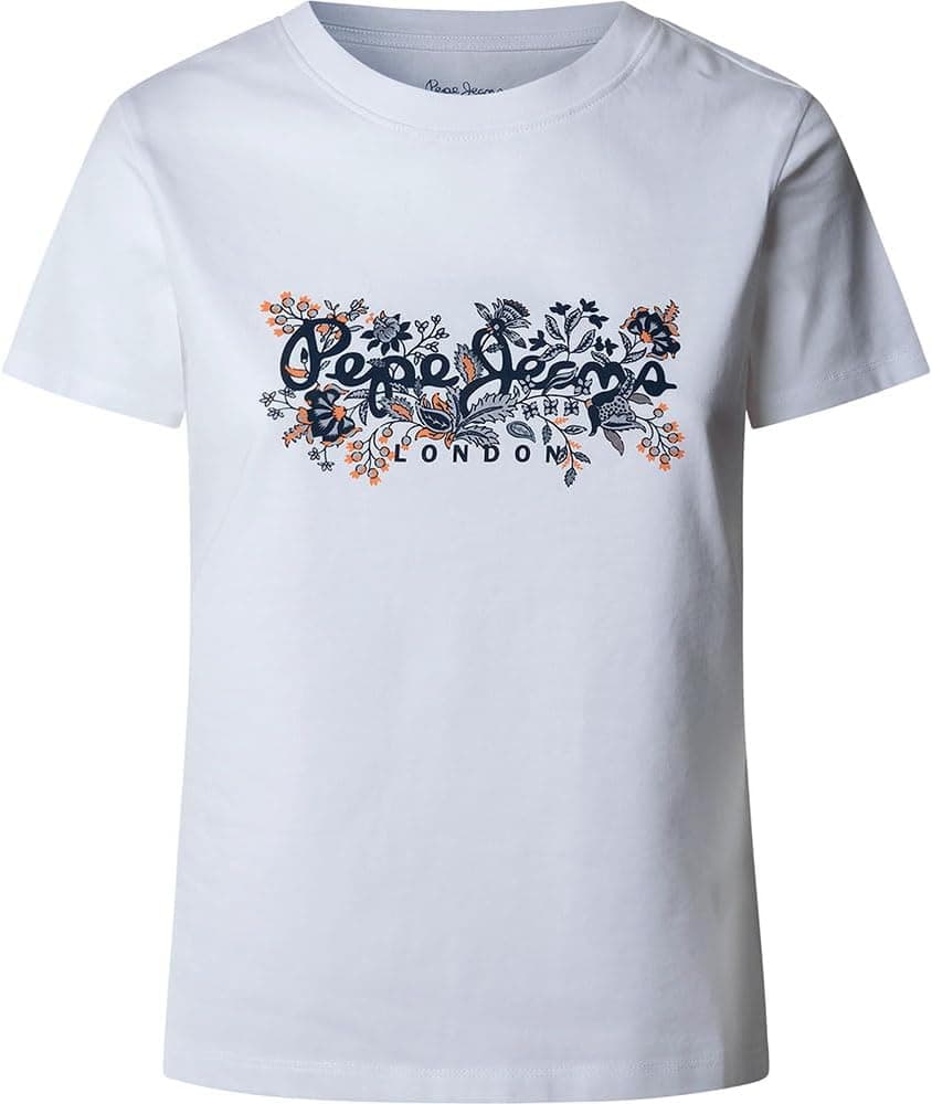 Pepe Jeans Rosalind | T-shirt unissexo em branco para adulto