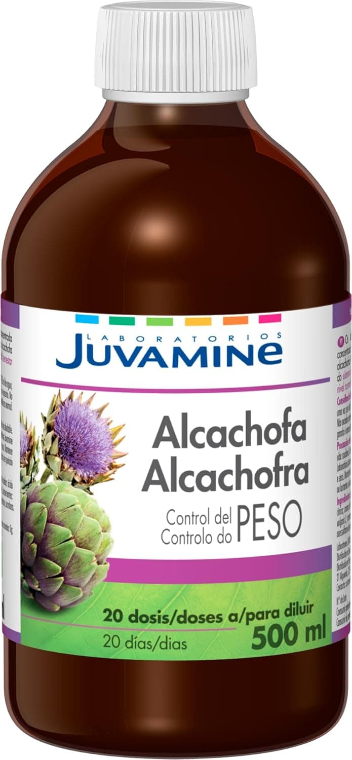 JUVAMINE - Garrafa de alcachofra - programa de 20 dias - controlo de peso - sistema digestivo- bem-estar intestinal - ajuda ao metabolismo - sabor frutas vermelhas - 500 ml