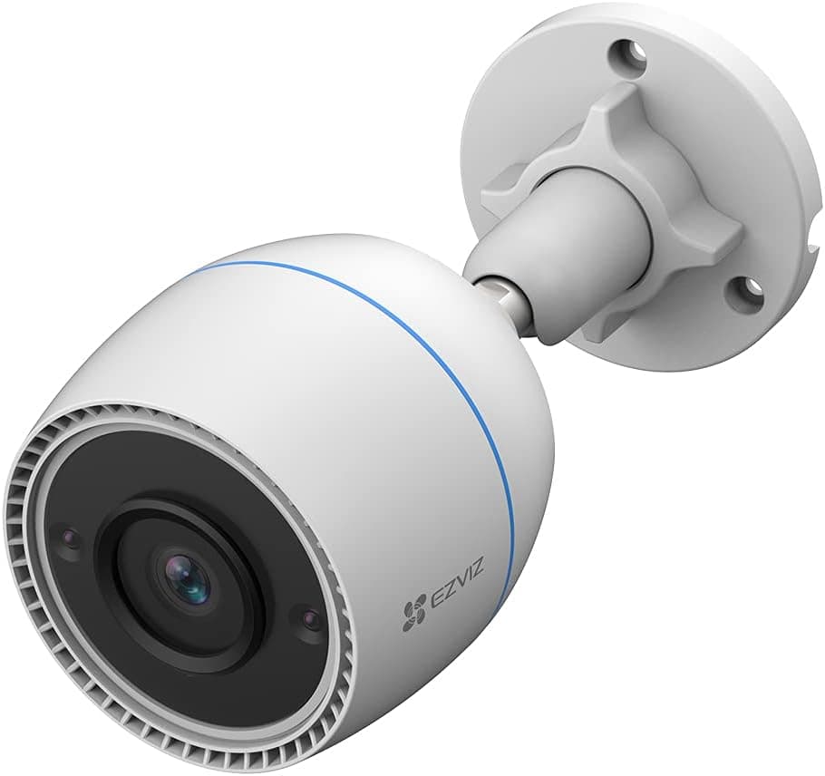 EZVIZ Câmara de vigilância WiFi exterior, 1080 P câmara exterior de segurança IP67 com visão noturna de 30 m, detecção de movimento e alarme instantâneo, H.265, compatível com Alexa, modelo C3TN