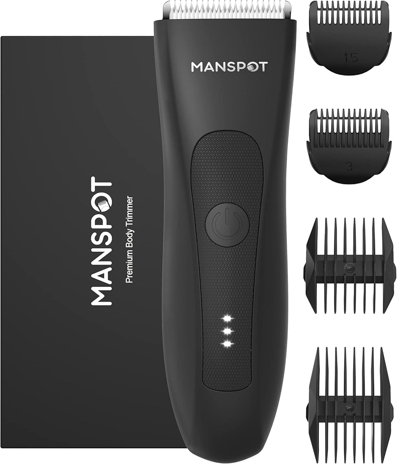 MANSPOT Máquina de barbear corporal masculina, máquina de depilação corporal homem com lâmina de cerâmica removível, IPX7