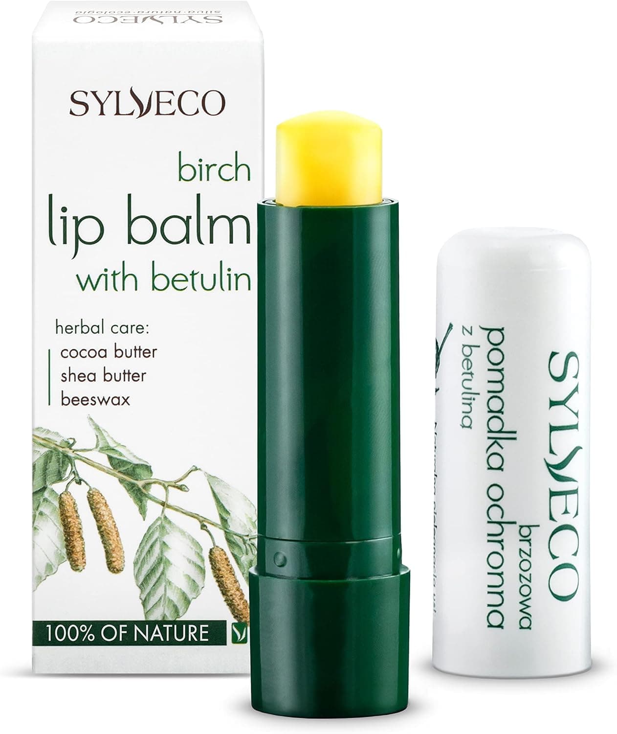 SYLVECO Balsamo Labial 4,6 g - Lábios hidratante para mulheres e homens, Bsparadisy batom de ingredientes naturais, batom hidratante intensivo