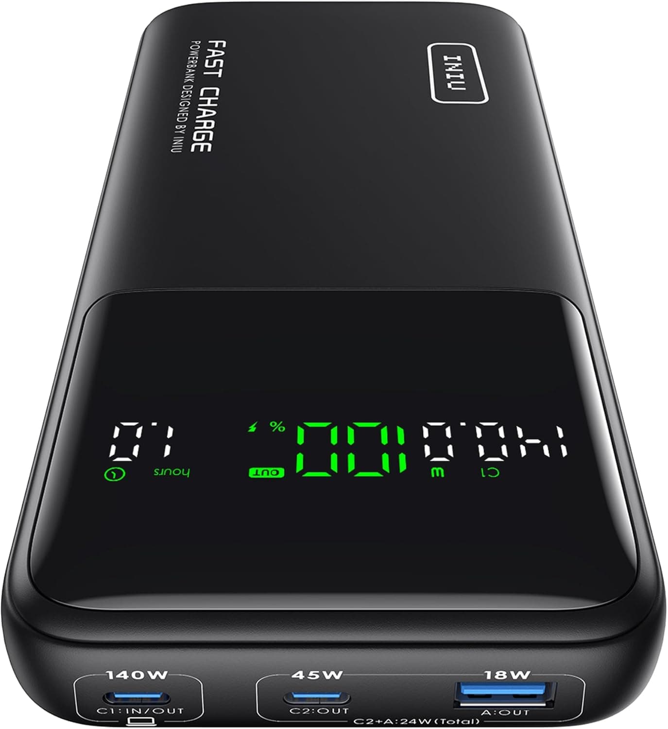 INIU Power Bank, 27000 mAh bateria externa de carregamento rápido, bateria portátil PD3.1 Powerbank USB C Input & Output compatível com MacBook Pro Steam Deck iPhone 16 15 14 13 12 Pro MAX lus iPad