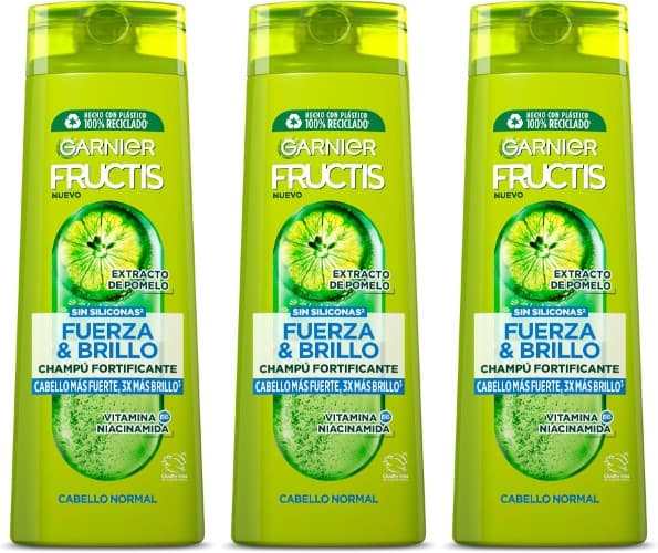 Garnier Fructis Força e brilho champô cabelo normal - 360 ml x 3