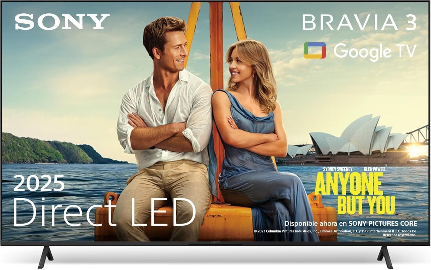 Sony BRAVIA 3, Direct LED TV de 65 polegadas, altifalante X-Balanced, Dolby Vision/Atmos, Google TV 2025, Apple AirPlay 2, Eco Dashboard 2, menu do jogo 2, Smart TV, K65S32, 65", preto