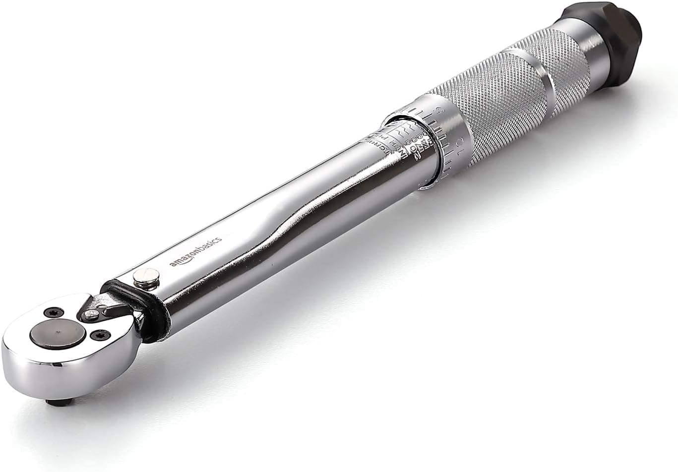 Amazon Basics Chave de catraca dinamométrica de 1/4 polegadas, 3,95-22,5 Nm, 35-200 pol.-lb