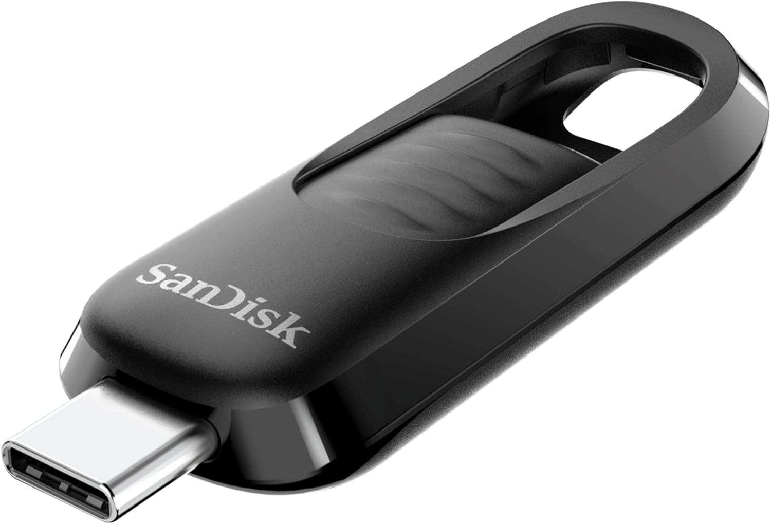 SanDisk Ultra Slider Pendrive 1 TB memória USB Type-C, unidade Flash, alta velocidade até 400 MB/s, USB 3,2 Gen 1, conector retrátil, armazenamento, acesso e transferências mais ágeis, preto