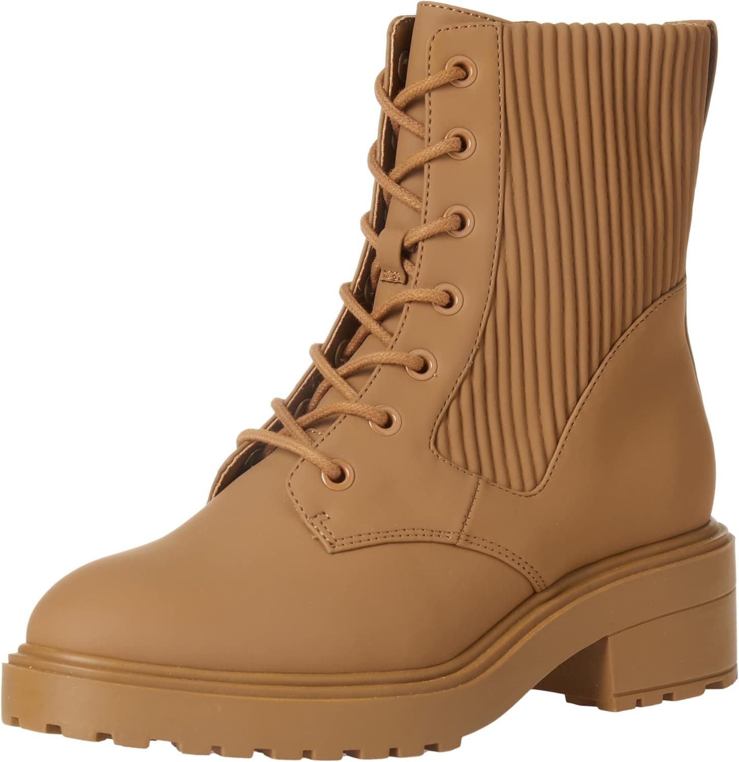 Amazon Essentials Bota de combate de borracha com sola grossa mulher