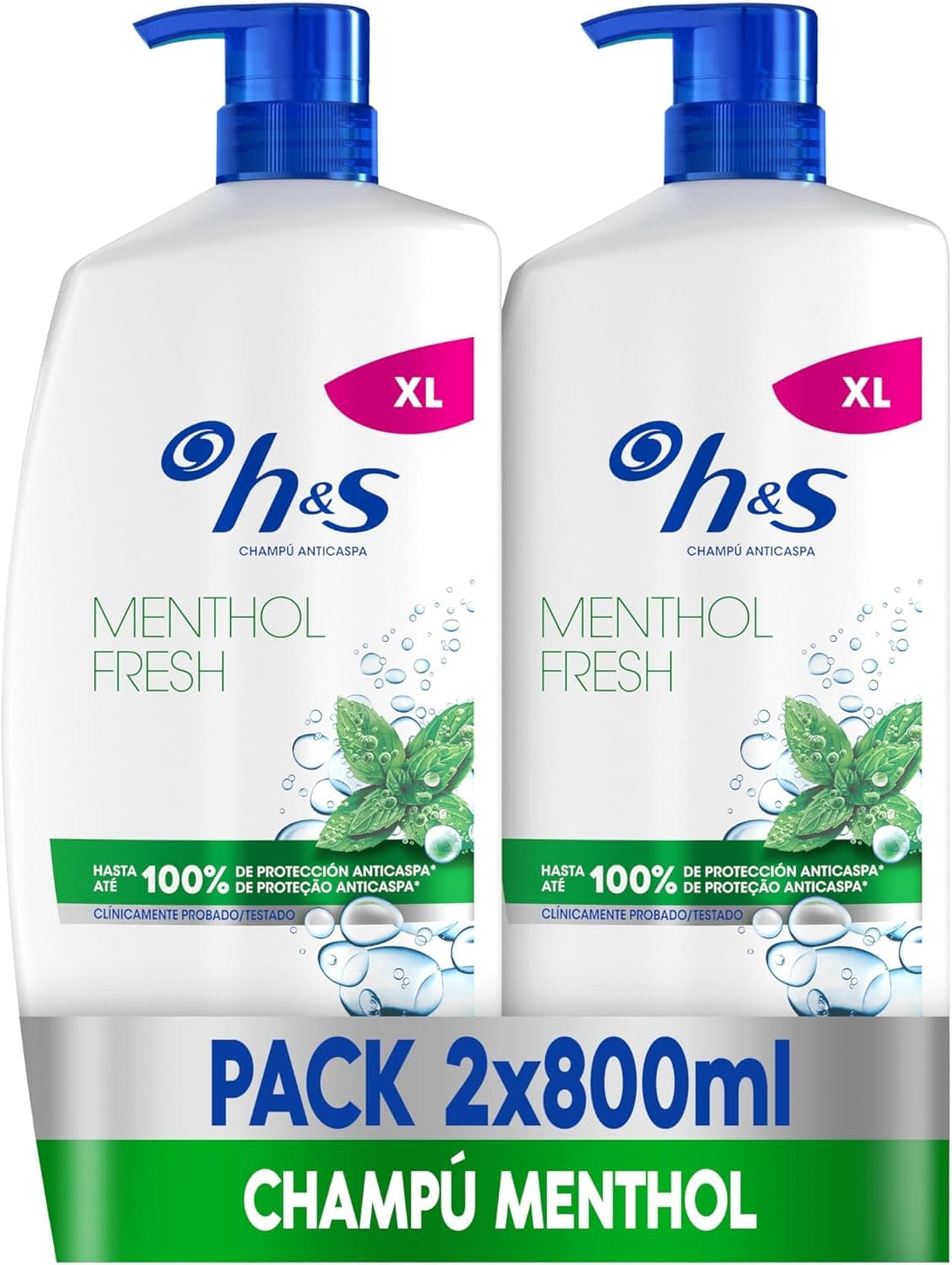 H&S Menthol Fresh champô anti-caspa 2 x 800 ml