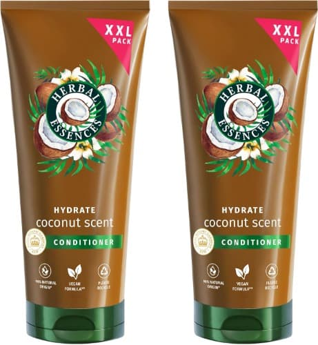 Herbal Essences | Amaciador hidratante com aroma a coco para cabelo muito seco 350 ml x 2