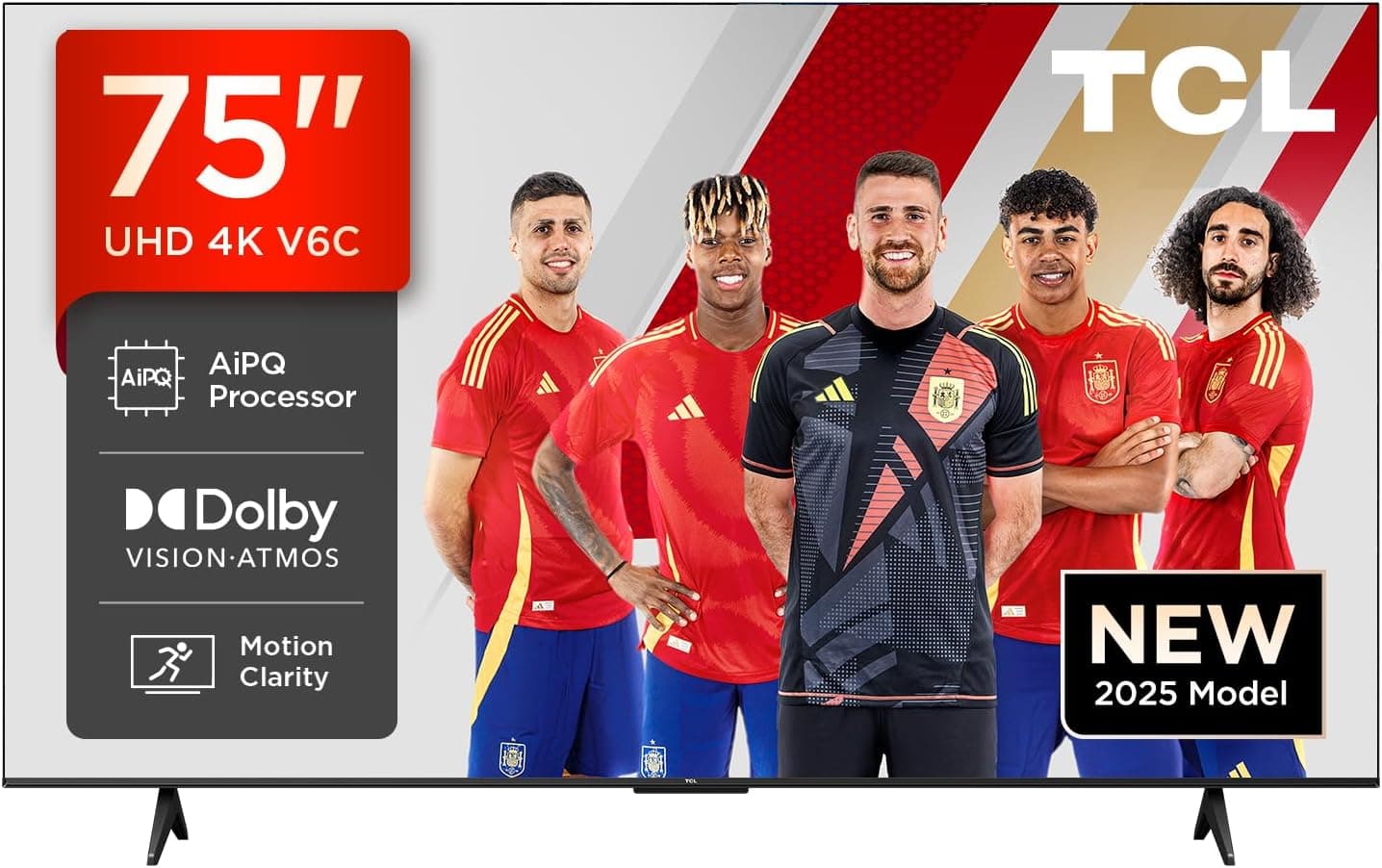 TCL 75V6C Direct LED Smart TV, 4K HDR, Powered by Google TV (Dolby Audio, Motion Clarity, compatível com o Google Assistant & Alexa)