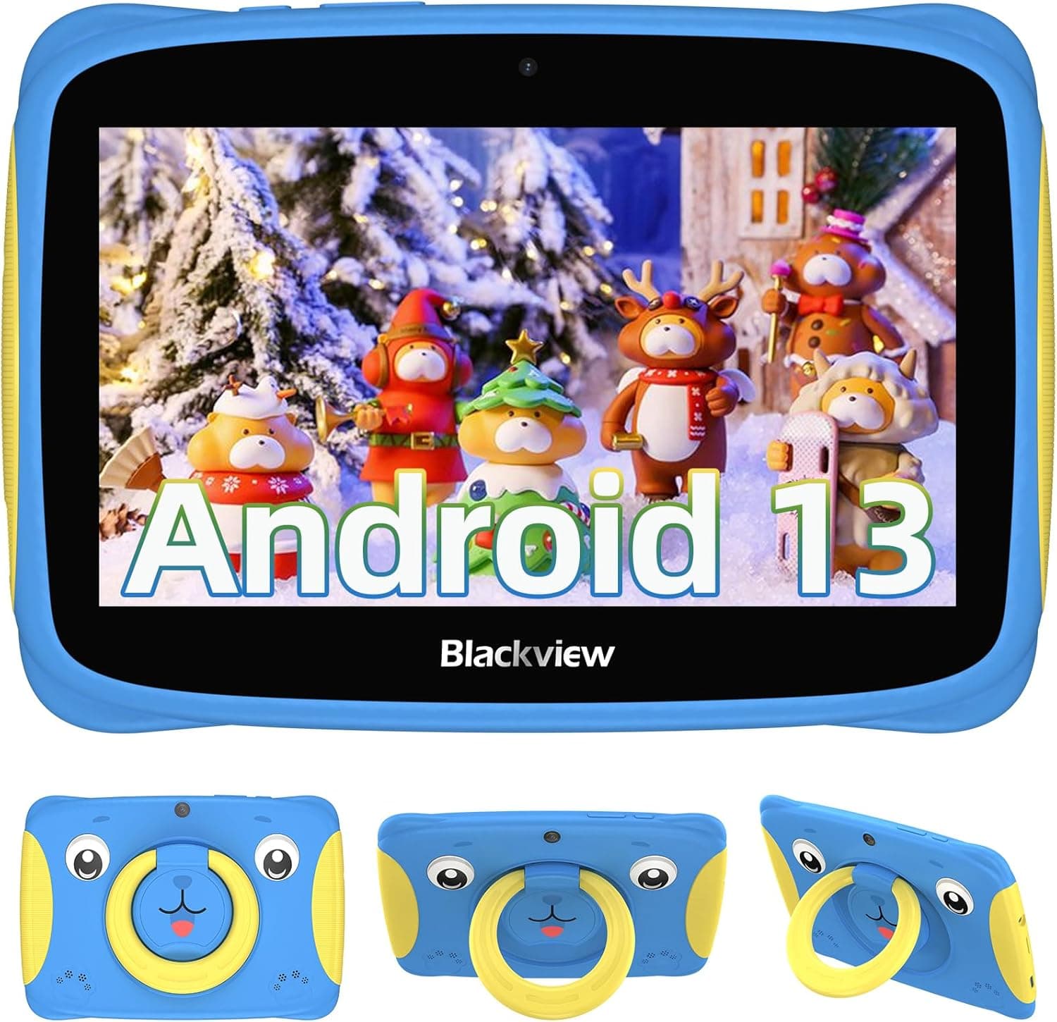Blackview Tablet para crianças de 7 polegadas, Android 13 Tablet Tab3Kids, 4 GB RAM 32 GB ROM Tablet, Google GMS/controlo parental/Bluetooth 5.0/câmara dupla/Wi-Fi/crianças tablet infantil com capa