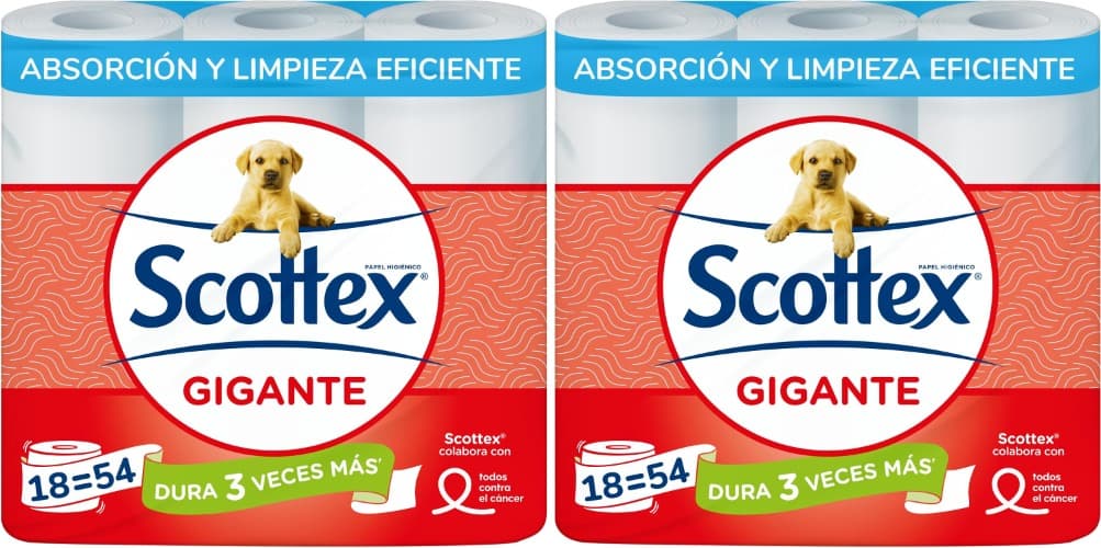 Scottex Gigante papel higiénico seco 18 rolos
