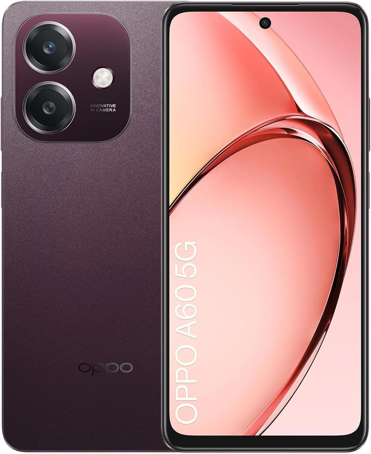 OPPO A60 5G | Smartphone Android desbloqueado 128 GB ecrã 6,67 polegadas 120 Hz câmara 50 MP bateria 5100 mAh Dual SIM vermelho