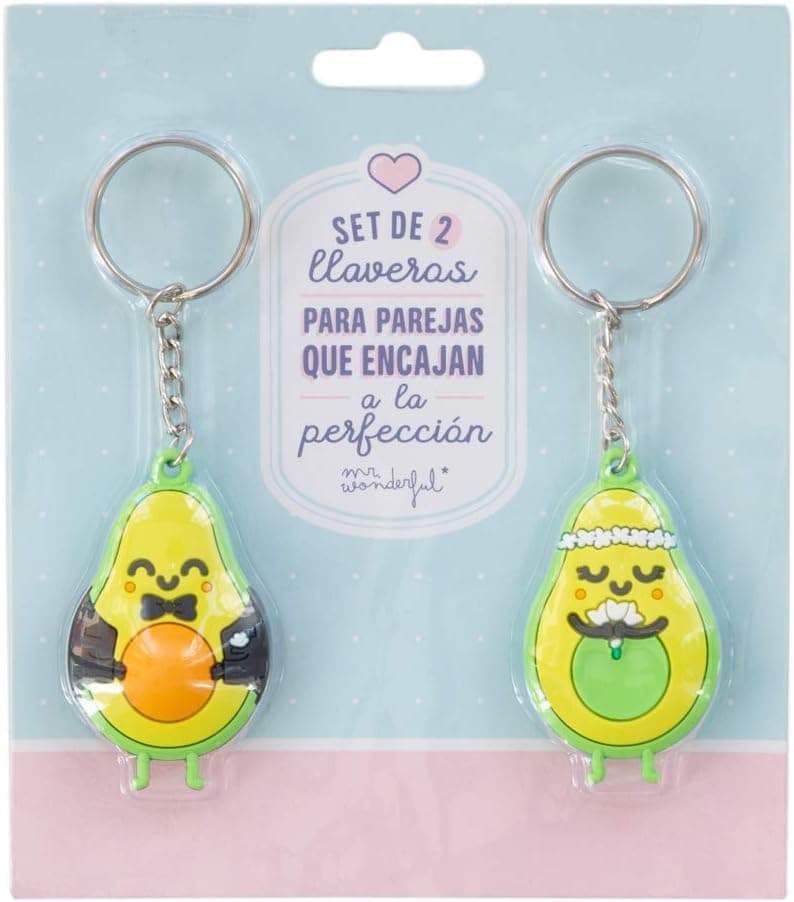 Mr. Wonderful Conjunto de 2 porta-chaves para casais que se encaixam perfeitamente