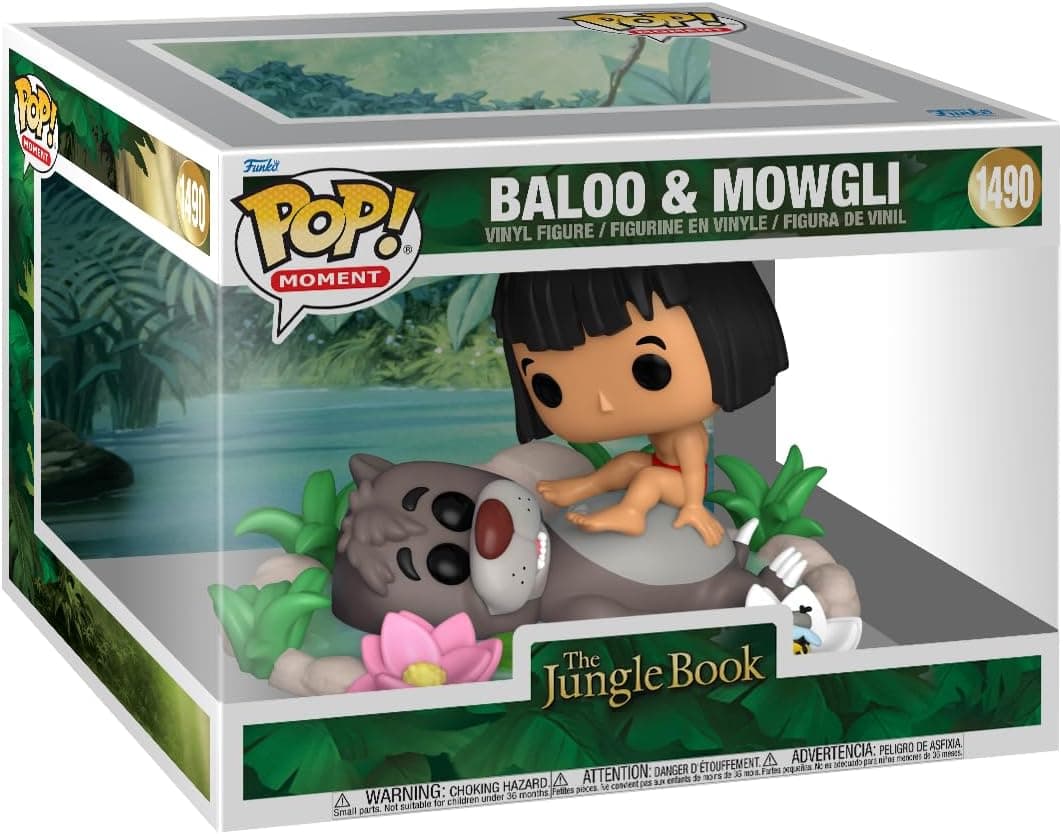 Funko Pop! Moment: TJB Baloo Bear & Mowgli​ - Jungle Book - figura de vinil colecionável - ideia de presente - mercadoria oficial - brinquedos para crianças e adultos - fãs de filmes