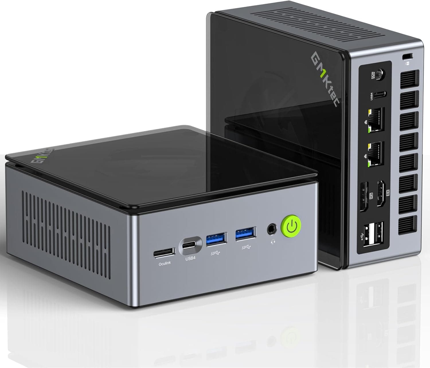 Mini PC para jogos GMKtec, computador de mesa M7 AMD Ryzen 7 Pro 6850H (8C/16T 4,70 Ghz), duplo Nic LAN 2,5 G, 32 DDR5 RAM disco rígido PC SSD de 1 TB, duplo USB4/HDMI/USB-C, microcomputador