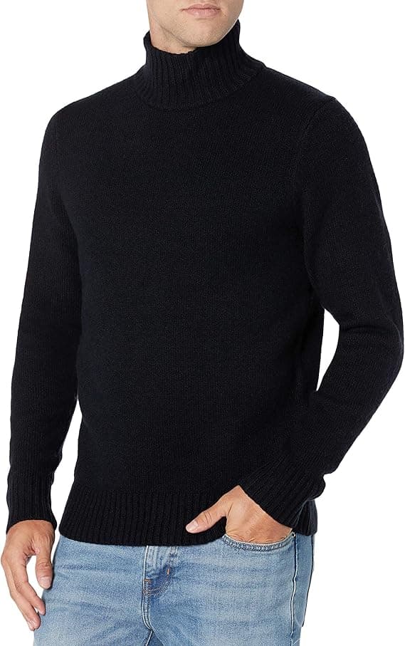 Amazon Essentials Camisola de manga comprida com gola alta e toque suave para homem