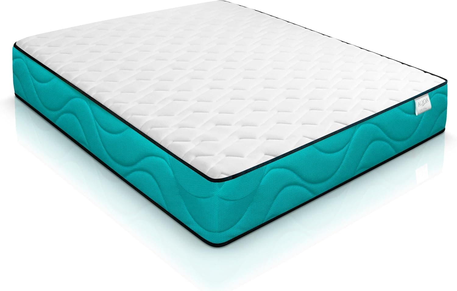 WIN REST Colchão viscoelástico altamente respirável, bege de altura 21 cm, núcleo de espuma de grande densidade, tecido Stretch de 300 g, (90 x 180 cm)