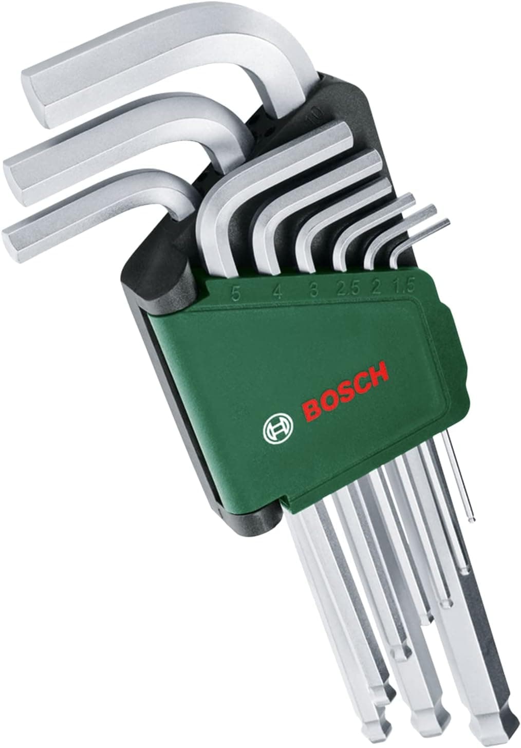 Bosch Home and Garden | Conjunto de 9 chaves sextavadas em aço S2 com ponta esférica e braços longos