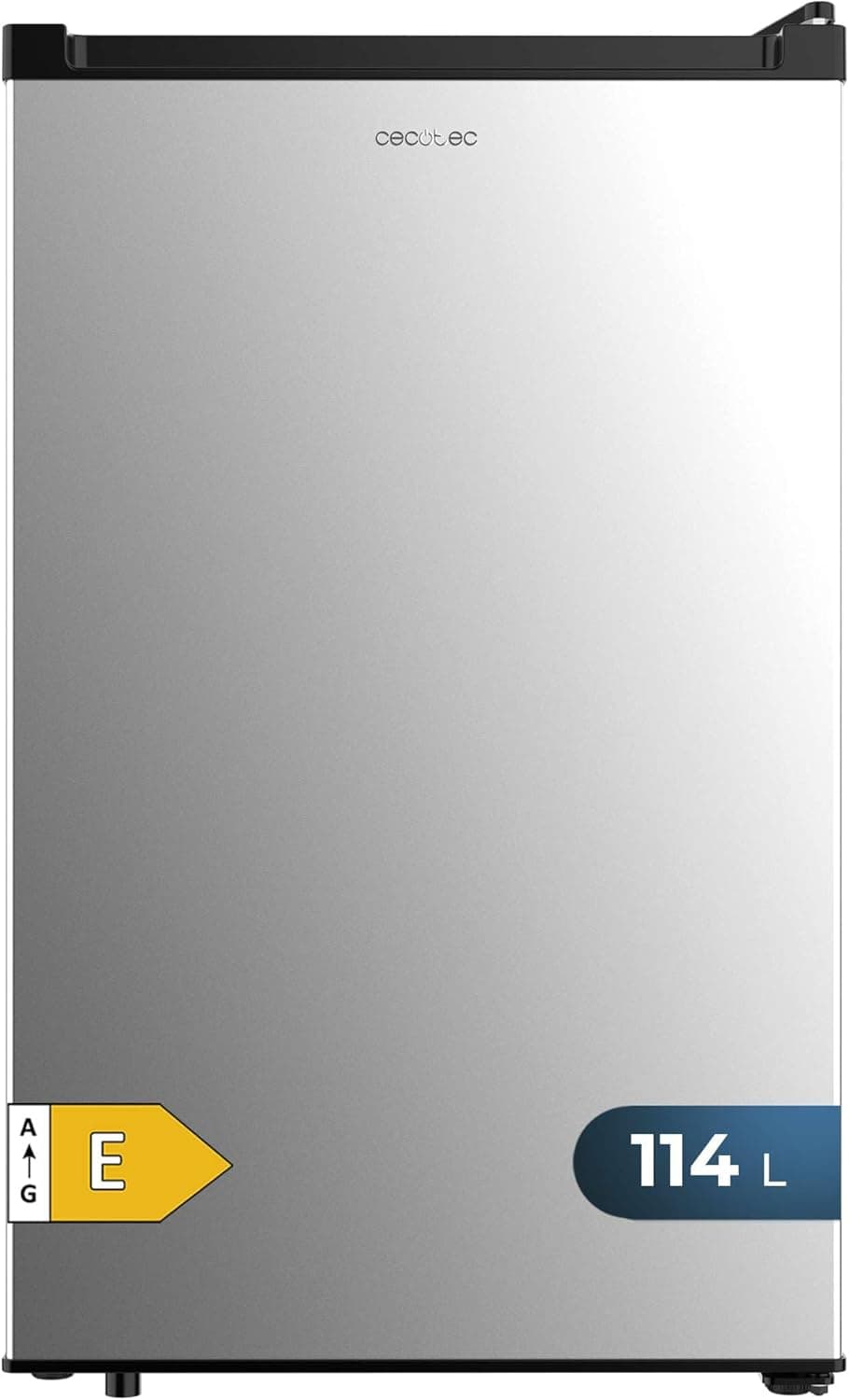Cecotec Geladeira pequena - frigorífico mini retro 114 L, 1 porta Bolero Coolmarket TT Origin 114 L Inox. Geladeira de mesa, 83,6 cm de altura e 50,6 cm de largura, baixo consumo, temperatura