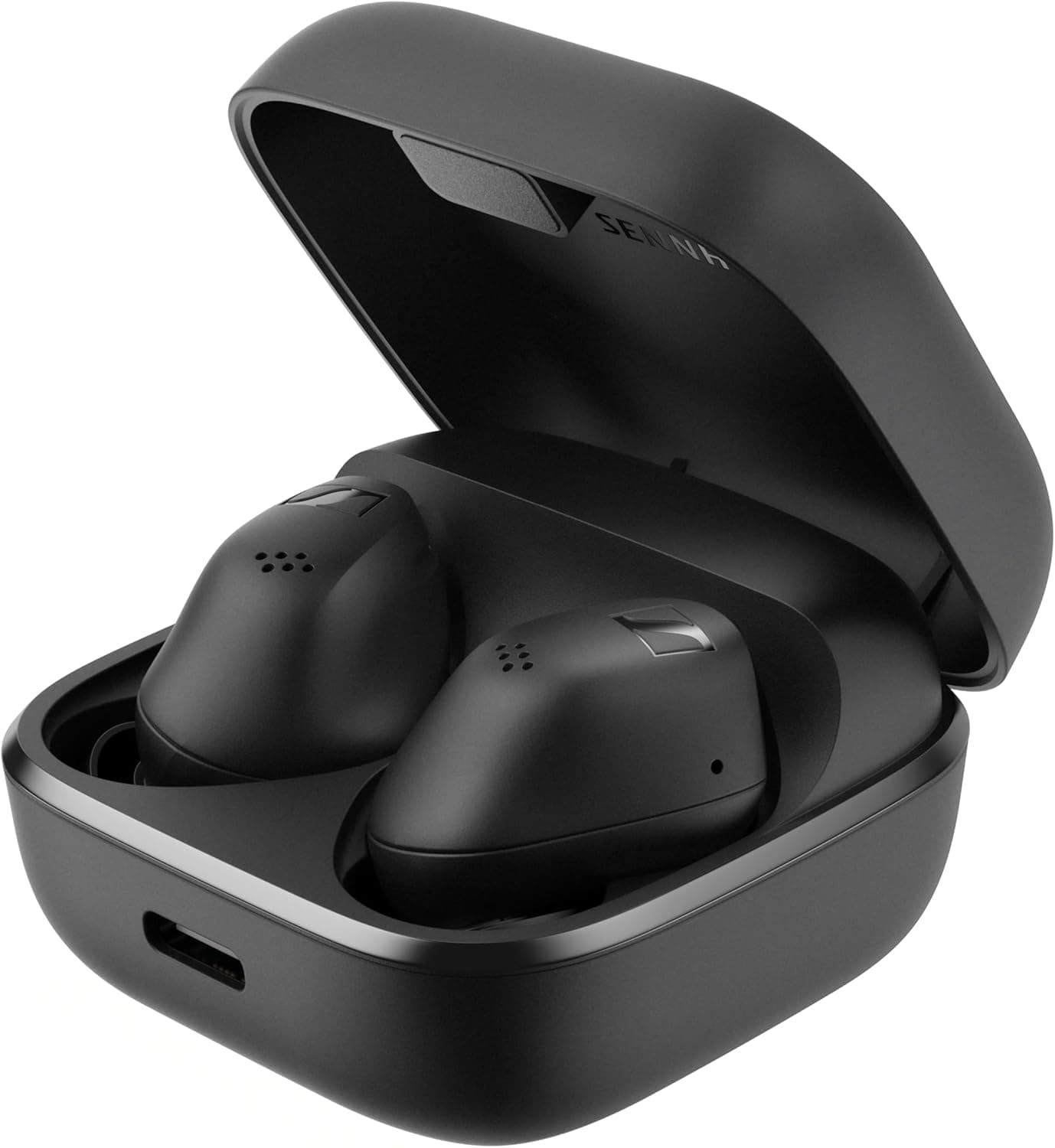 Sennheiser ACCENTUM True Wireless Auriculares - Som nítido com ANC híbrida, design ergonómico, 28 horas de duração da bateria, interface tátil e qualidade de chamada com microfone duplo - preto