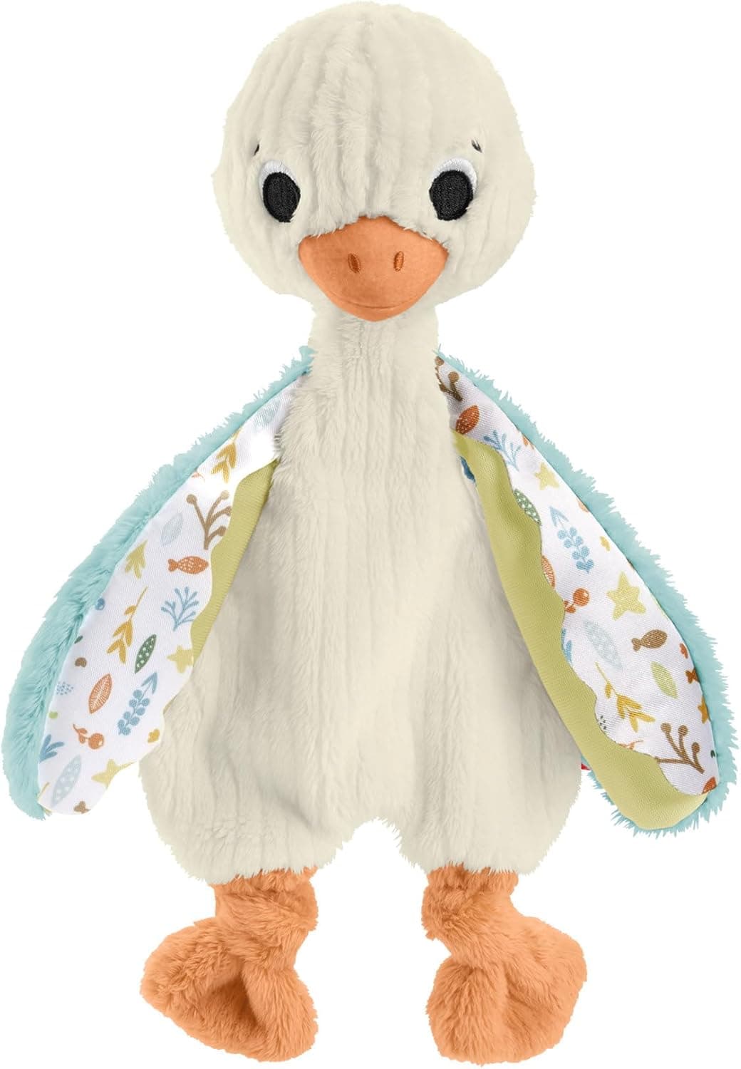 Fisher-Price Sensimals Ganso abracitos e tilintar peluche chocalho, brinquedo sensorial de apego para bebé recém-nascido (Mattel HRB16)