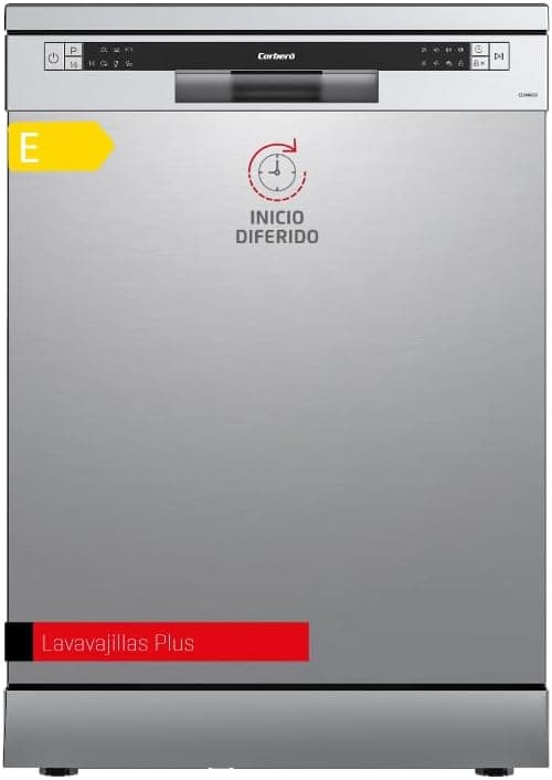 Lava-louças com 12 talheres, 6 programas com 4 temperaturas, indicadores LED, cor nox, início diferido, carga média, função de início - pausa, 49 Db