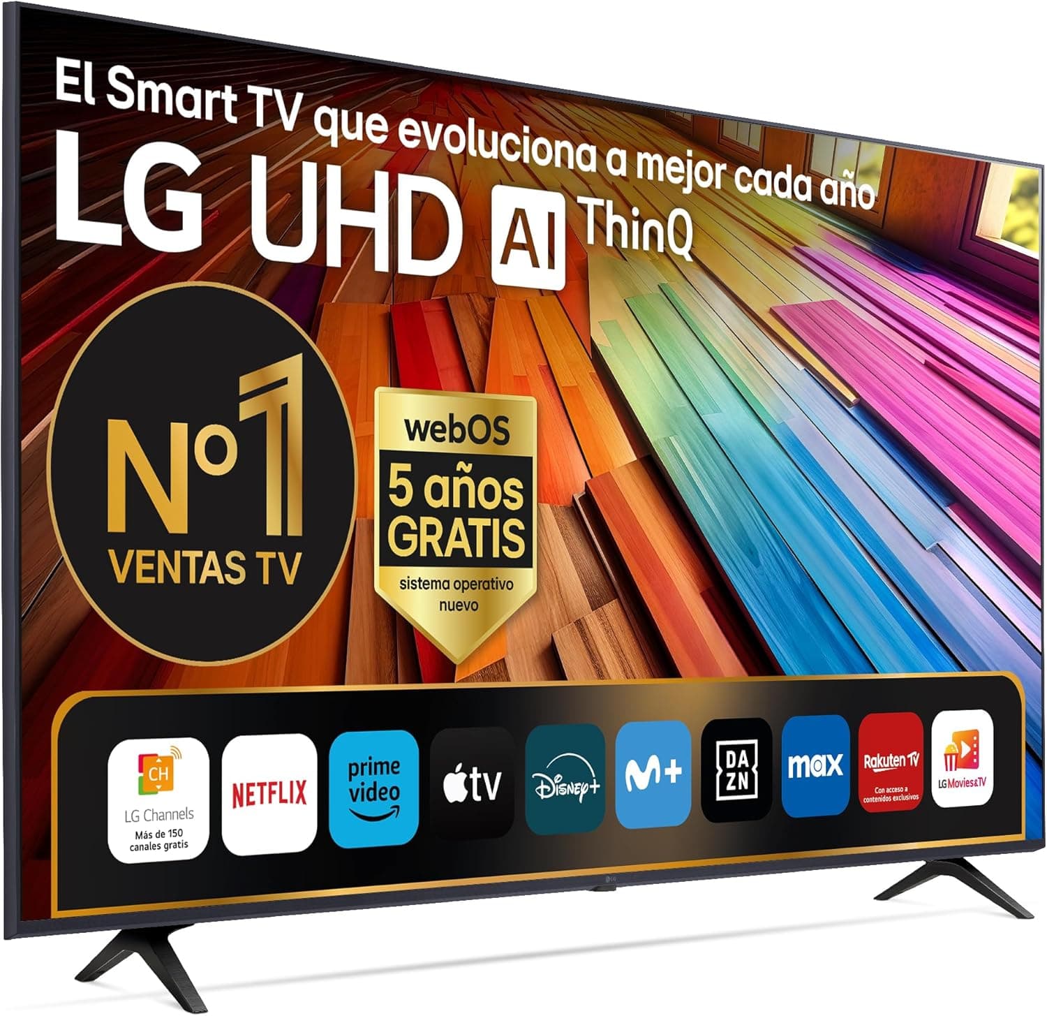 LG 50UT80006LA 50", UHD 4K, Série UT80, Smart TV, WebOS24, Processador a5, HDR10, Dolby Digital Plus, SmartTV, 3840x2160, preto