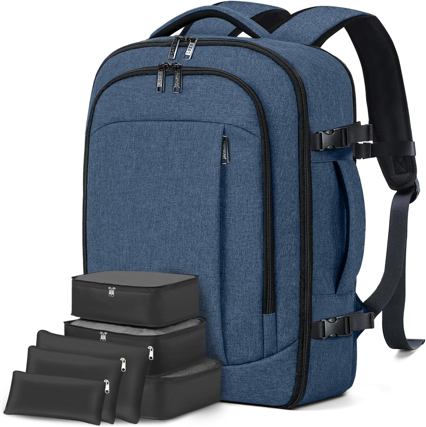 Lekespring Mochila de viagem de cabine de avião, 40 x 20 x 25 cm, com 6 malas organizadoras
