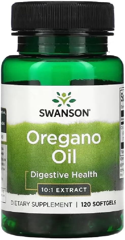 Swanson - Oregano Oil | extrato de óleo de orégão 10:1 | Apoia a saúde do sistema digestivo - 120 cápsulas