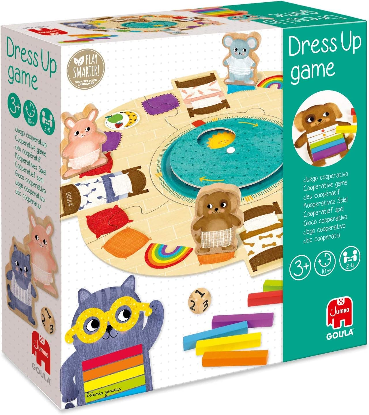 Goula - Dress up game jogo de tabuleiro pré-escolar de tabuleiro para crianças a partir dos 3 anos