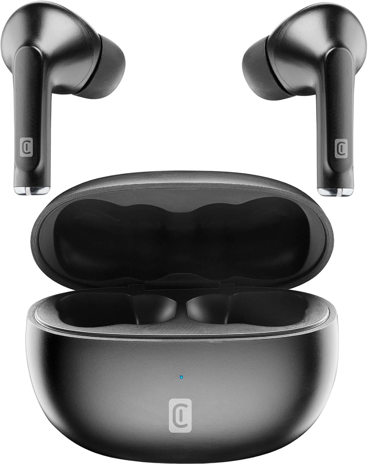linha celular | Flick - Fones de ouvido estéreo HiFi universais Bluetooth 5.0 com estojo de carregamento, duração total da bateria de 20 horas, carregamento de 2 horas, porta 10 MT - preto