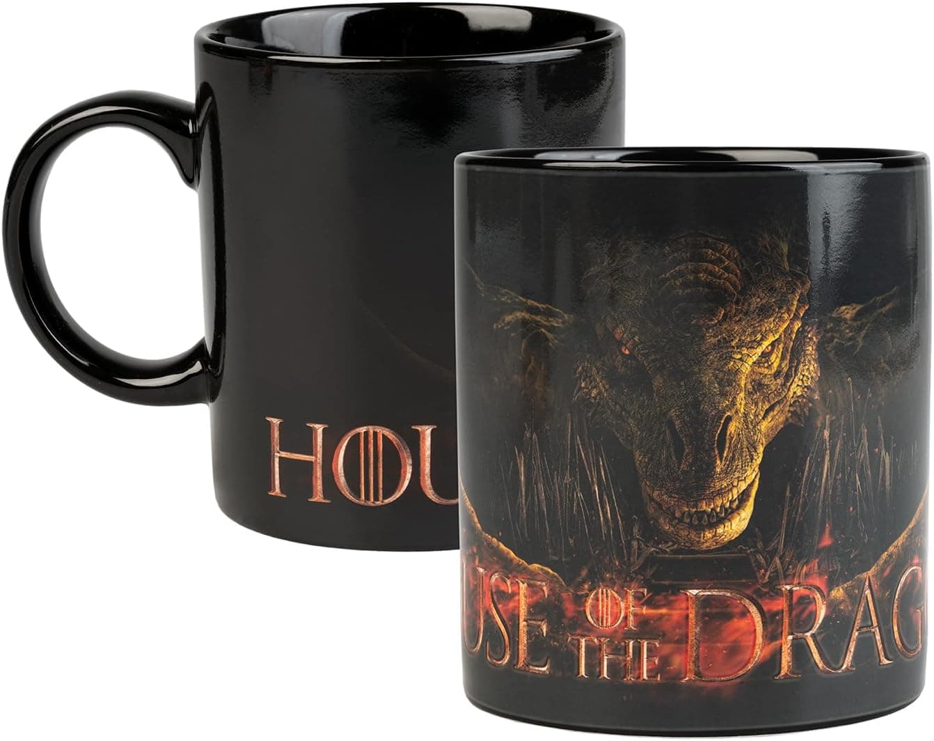 Grupo Erik Caneca dos Tronos da casa do dragão, térmica - caneca de café cerâmica 350 ml, ambiente de cor | canecas de café, canecas de pequeno-almoço: Jogo de Tronos Merchandising oficial