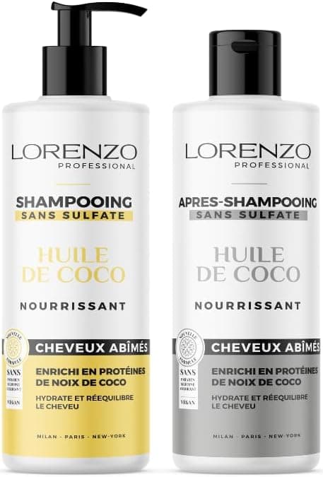 Lorenzo - CARE PACK - Shampoo e Condicionador com Óleo de Coco - 2x500 ml