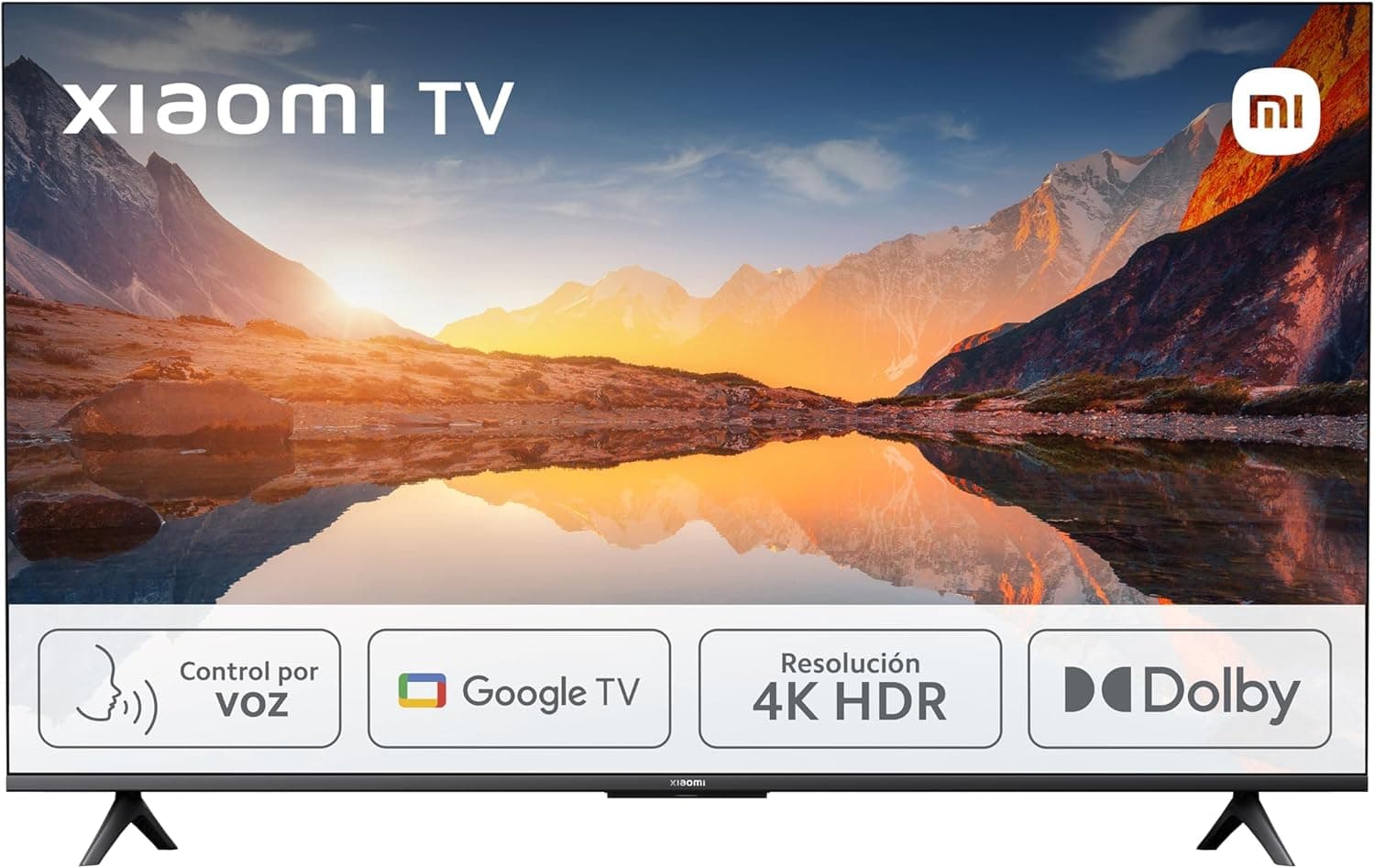 Xiaomi TV A 2025 de 55", Smart TV 4K HDR, Google TV, controlo de voz, Dolby, preto 