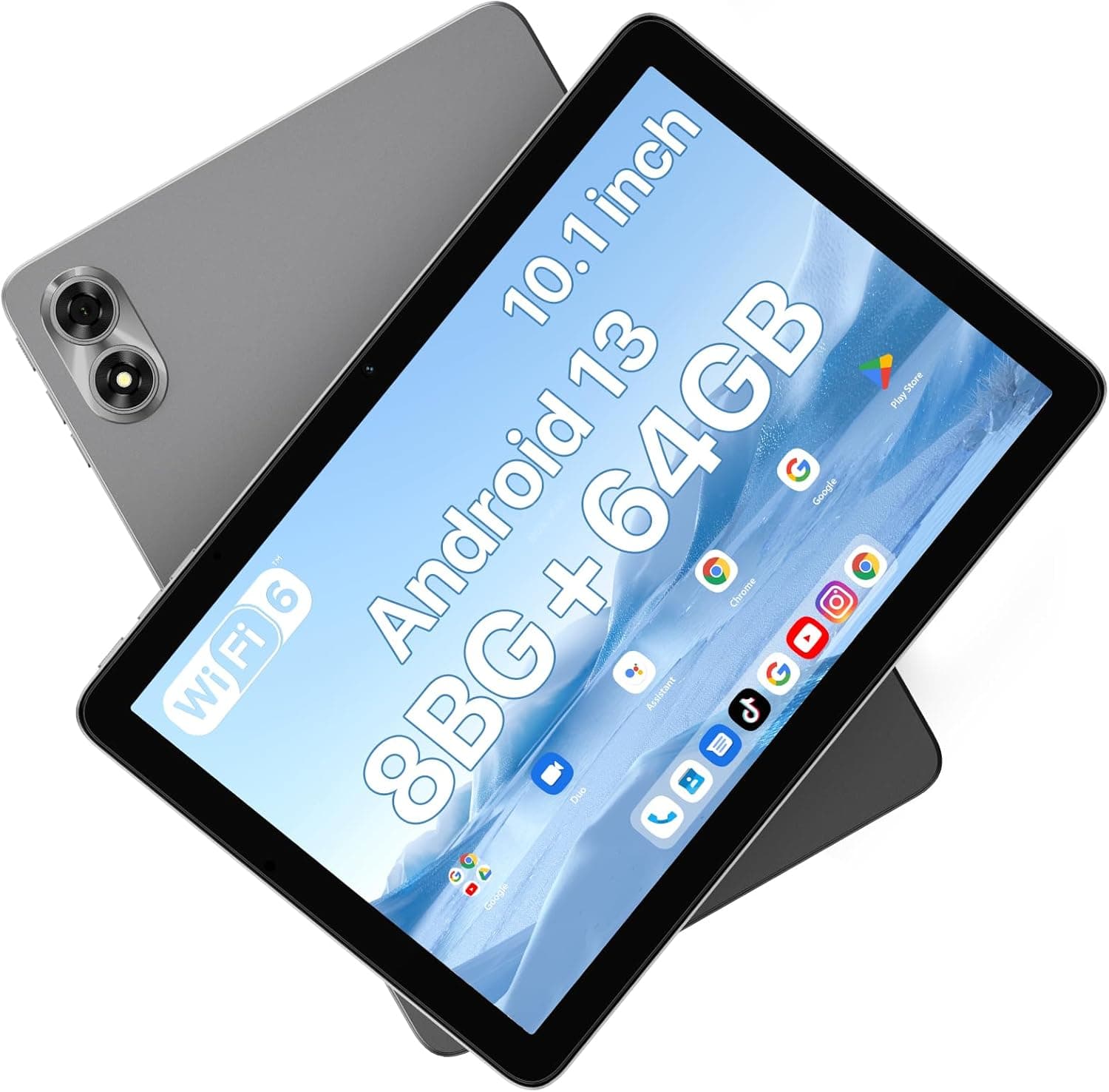 UMIDIGI G1 Tab Tablet Android 13 10.1", 8 GB RAM (4 GB + 4 GB), 64 GB ROM (1TB TF), Tablet Android, RK3562 Quad Core com bateria de 6000 mAh, 8MP + 8 MP, BT5.0, WiFi 6, GMS. , cinzento
