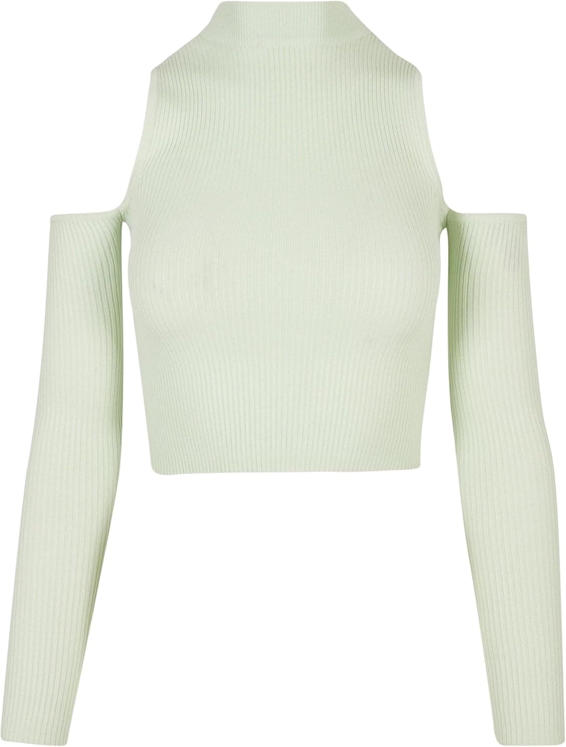 Urban Classics Ladies Rib Knit Cut out - Camisola crop de manga comprida para mulher