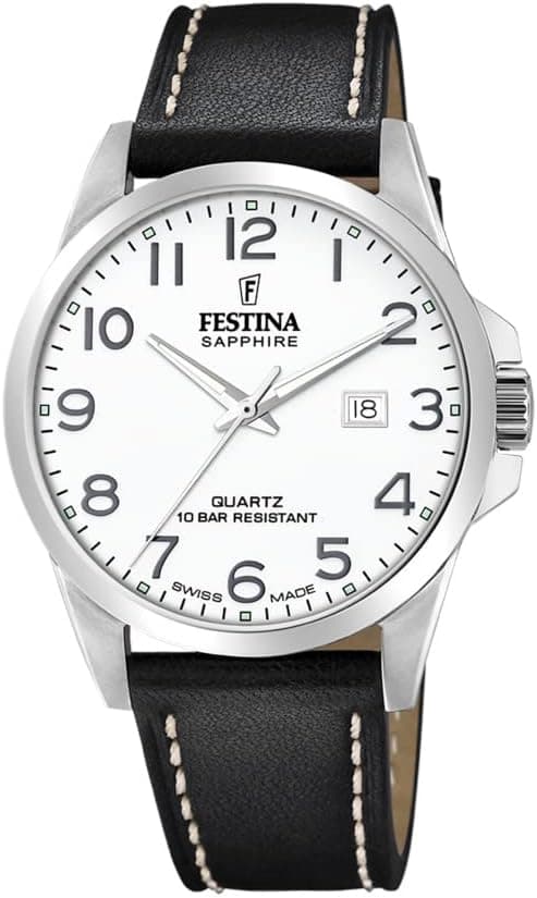 Festina F20025/1 | Relógio de pulso masculino com movimento quartzo e bracelete em pele