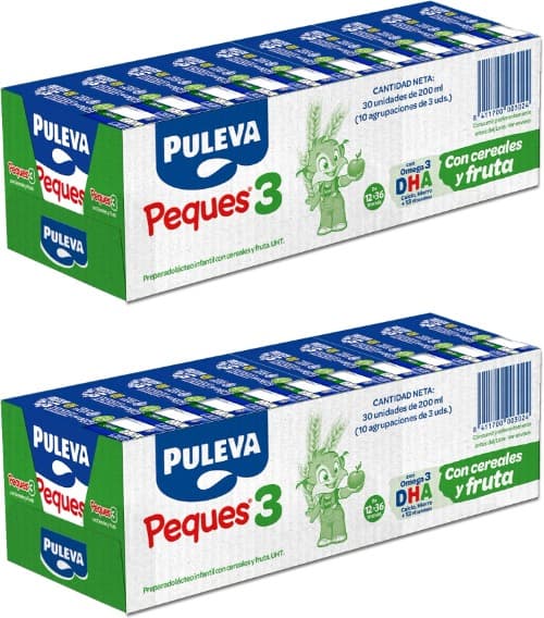 PULEVA PEQUES 3 com cereais e frutas de 12 a 36 meses - 200 ml x 60