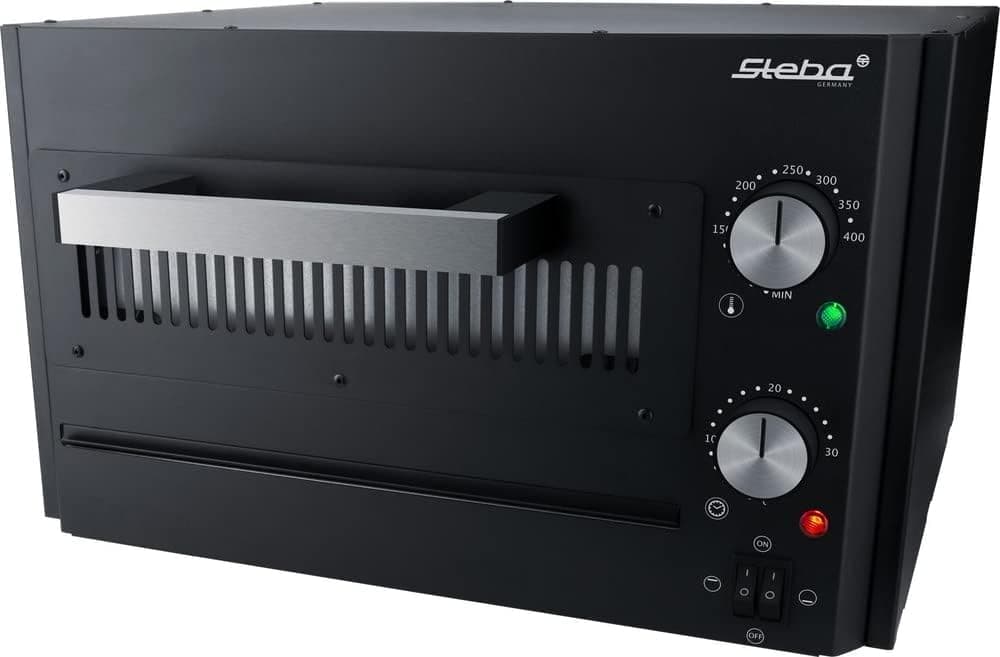 Steba Power Pizza Baker é ideal para a preparação muito rápida de pizzas crocantes ou tarte flambée, mas também para gratinados, biscoitos e muito mais. PB 1800