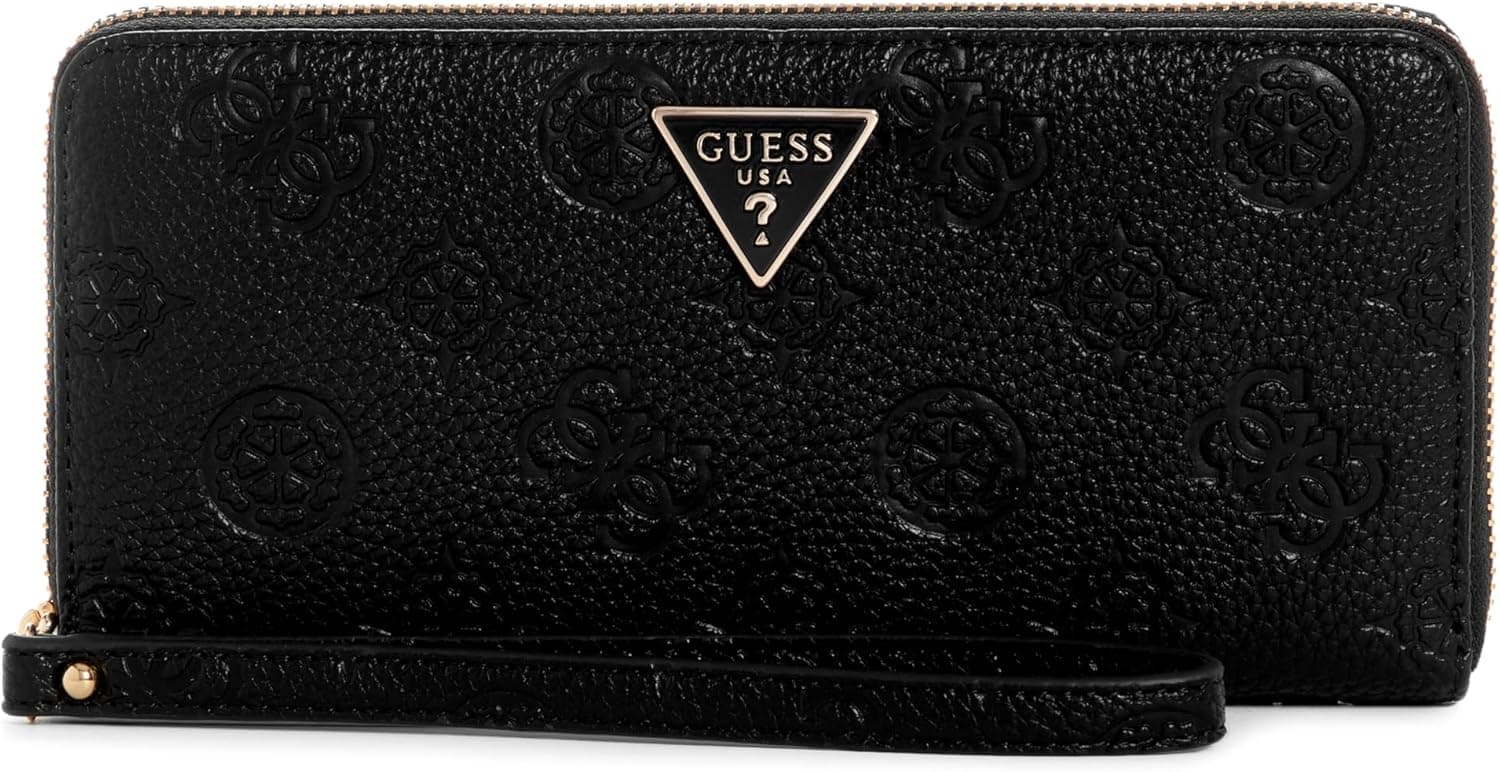 GUESS Cresidia Large Zip Around Wallet carteira grande com fecho de correr, carteira e clutch de mão para mulher