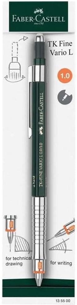 Faber-Castell Tk-Fine VARIO L | Lápis mecânico verde com mina de 1 mm